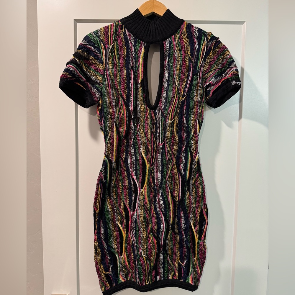 COOGI Multicolor Knit Dress with Black Details